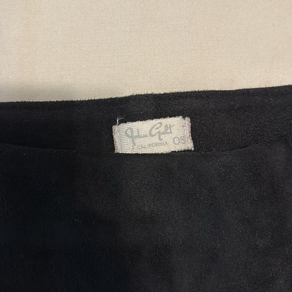 Black Mini Suede Skirt - Picture 2 of 2